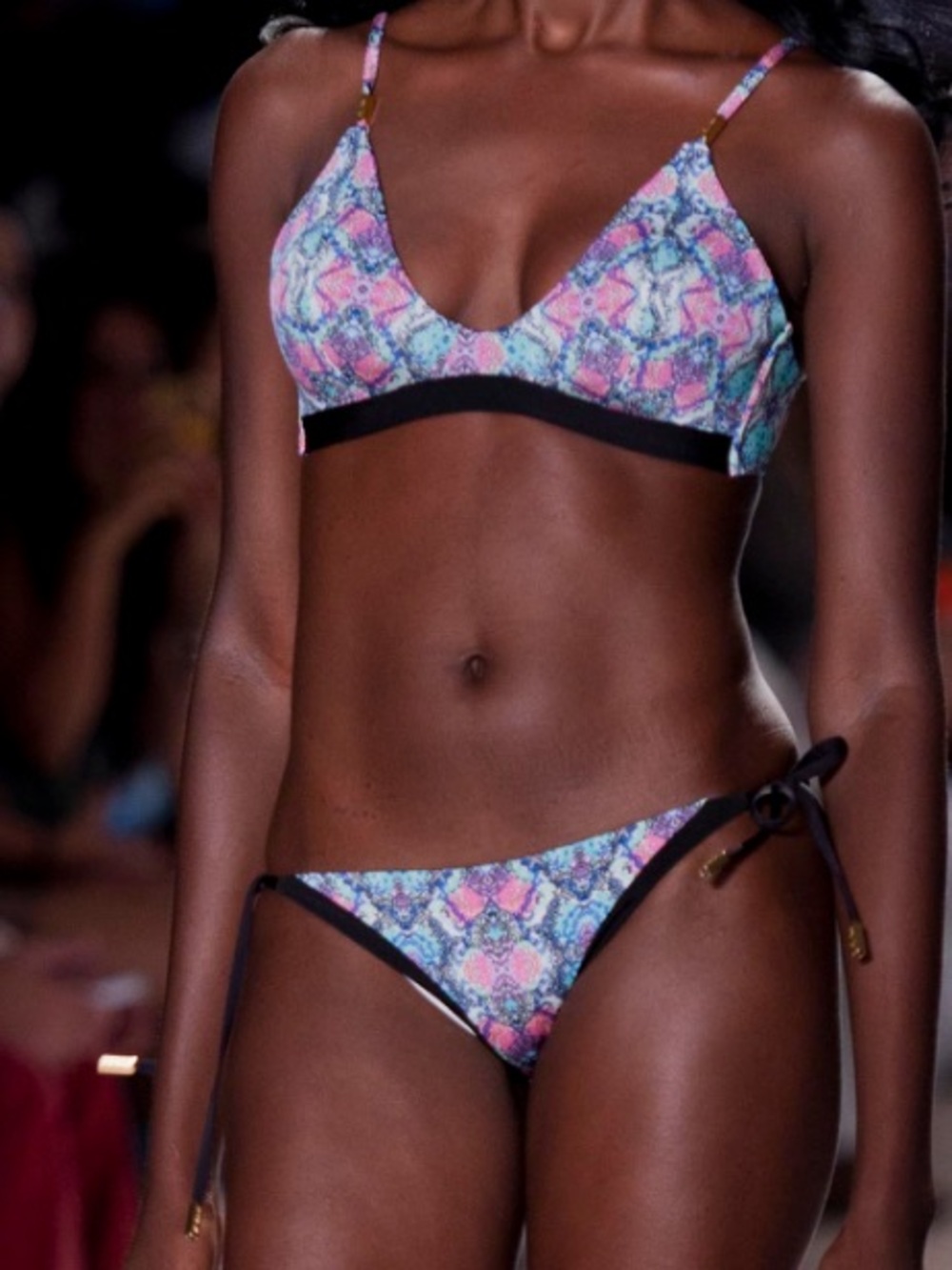 Bikini Bottom with Pink & Blue Print - Picture 8 of 11